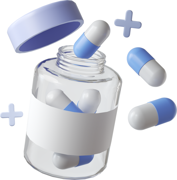 Medicine bottle 3d icon
